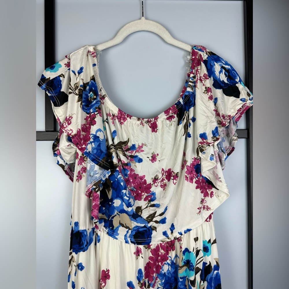 NWT Long Floral Maternity Dress